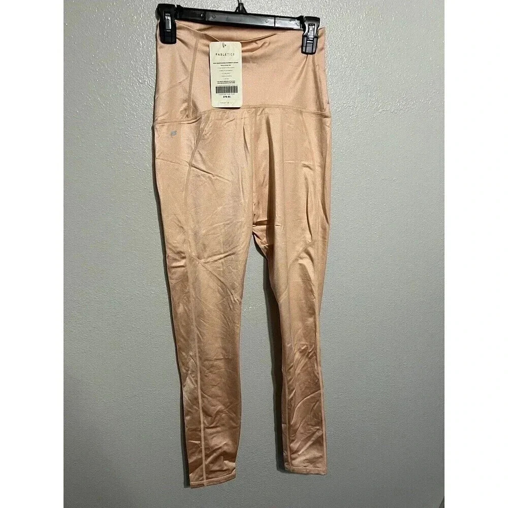 Fabletics Shine Pastel Pink Maternity Active Leggings Size Small